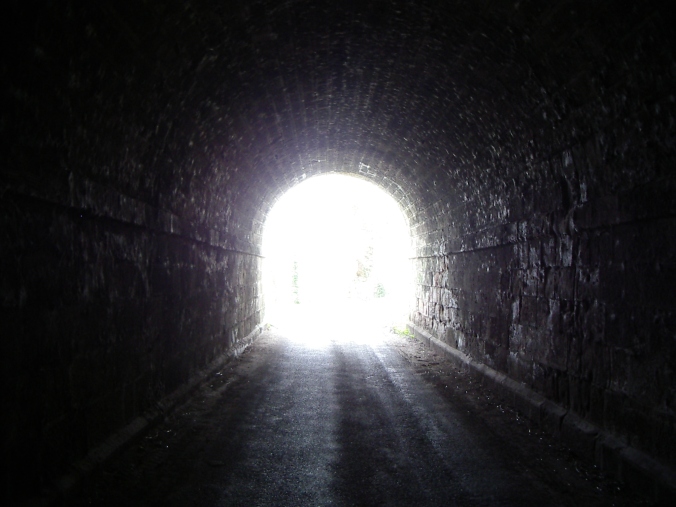 light at the end of a tunnel